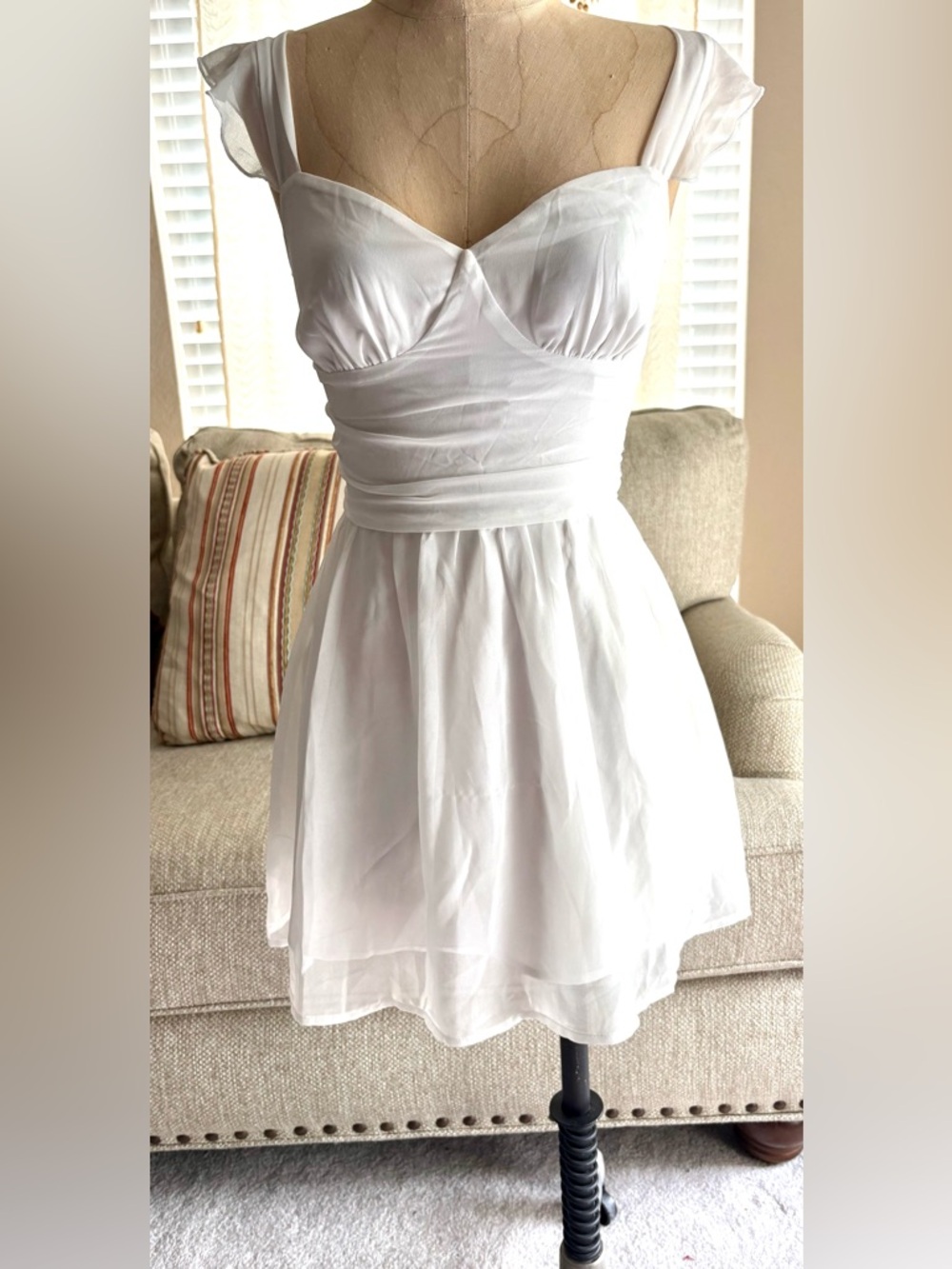 Princess Polly White Sweetheart Bust Mini Dress